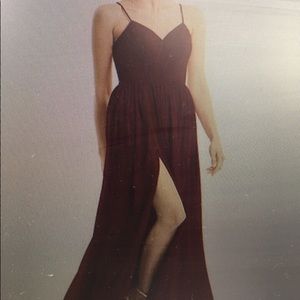 Burgundy brides maid dress (long)